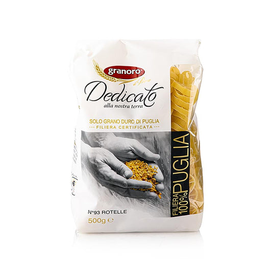 Granoro Dedicato - Rotelle, Räder, Ø20mm, No93, 500 g - Hochwertige italienische Pasta in Radform, ideal für vielfältige Gerichte