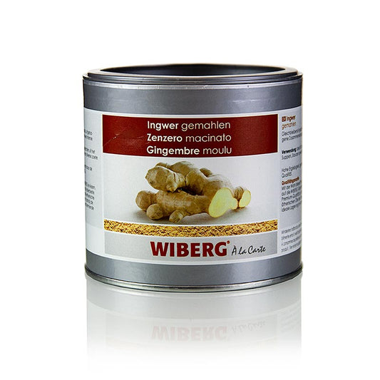 Alt text: Wiberg Ingwer, gemahlen, 180 g - A close-up image of a 180g container of ground ginger, perfect for adding flavor to various dishes