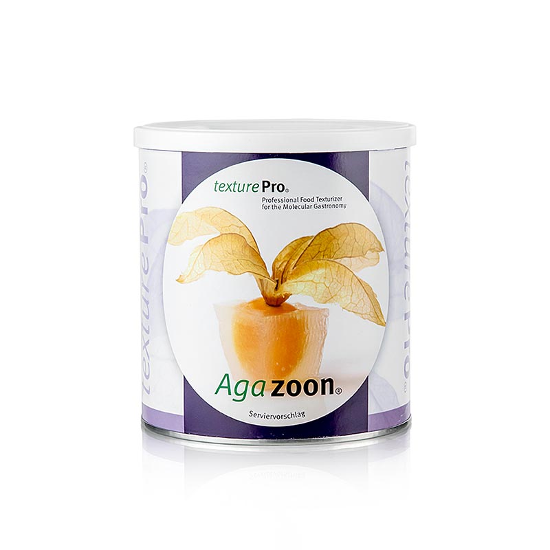 Alt text: Organic Agazoon Agar-Agar powder by Biozoon, E406, 350g packaging (English)