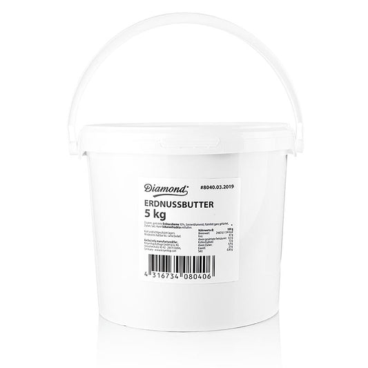 alt=Erdnusspaste, Diamond, 5 kg, a large jar of creamy peanut butter, perfect for commercial food service or bulk household use