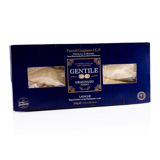 Pastificio Gentile Gragnano IGP - Lasagne Platten, 500 g - Traditionelle italienische Lasagneplatten aus Gragnano