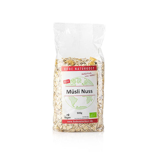 Organic 500g muesli with nuts, a delicious and healthy breakfast option