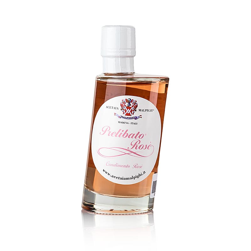 Balsamico Prelibato Rosé Condimento, mit Rosenaroma, 5 Jahre, Malpighi, 200 ml - hochwertiger Balsamico-Essig mit zartem Rosenaroma, perfekt gereift und in einer ansprechenden Flasche verpackt