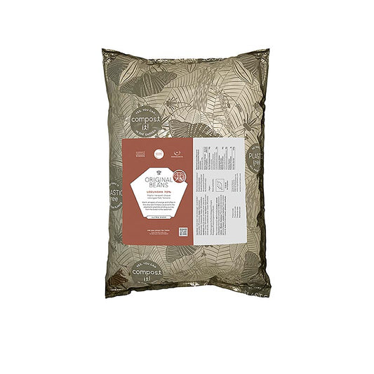 Original Beans Gran Cru Udzungwa 70% Zartbitter Couverture Callets, 2 kg packaging (English)