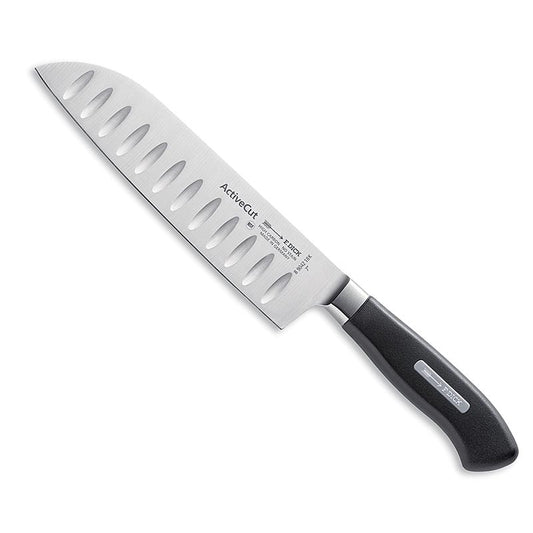 Professional-grade 18cm ActiveCut Santoku Kullenschliff Messer by DICK, ideal for precision cutting and chopping tasks in the kitchen