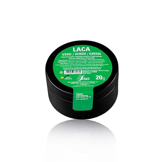 20g of Sosa Lebensmittelfarbe, Puder in green, a fat-soluble food coloring product