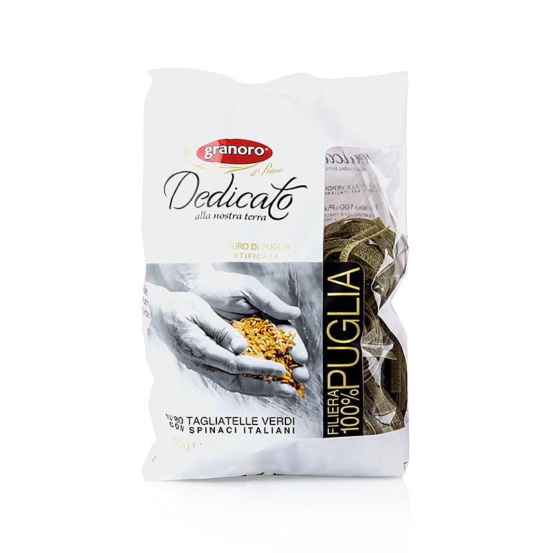 Granoro Dedicato - Tagliatelle Nidi Spinaci, No80, Bandnudelnester, 500 g - Italienische Pasta mit Spinat, ideal für leckere Nudelgerichte