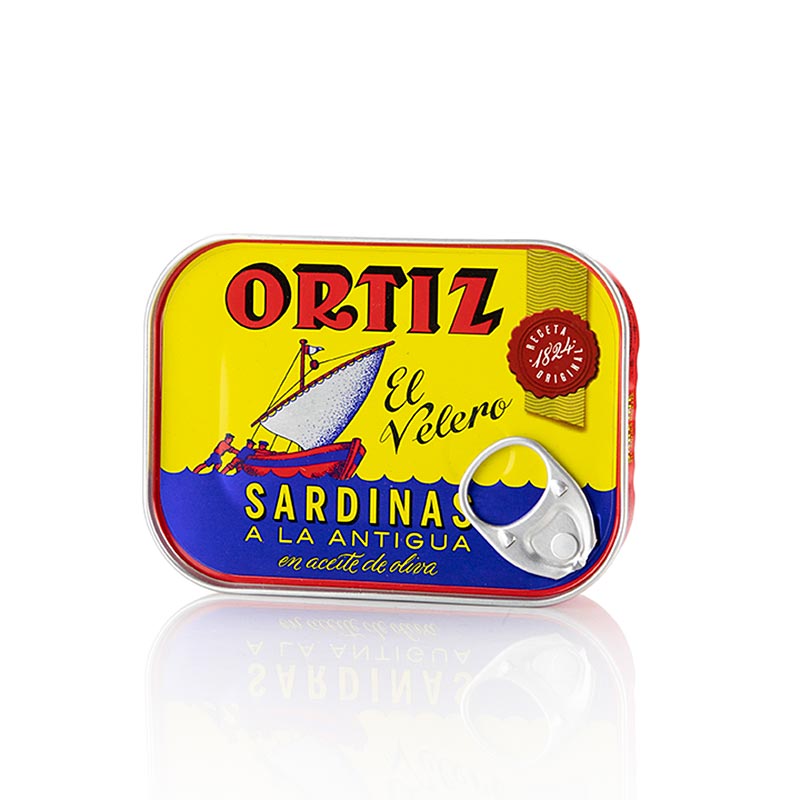 Sardinen, ganz, in Olivenöl, Ortiz, 140 g, hochwertiges spanisches Produkt für Feinschmecker