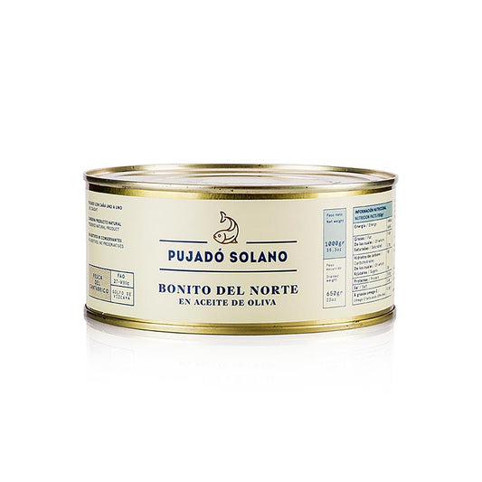 Weißer Thunfisch Bonito del Norte in Olivenöl, Pujado Solano, 1 kg - Premium quality albacore tuna in olive oil from Pujado Solano, 1 kilogram