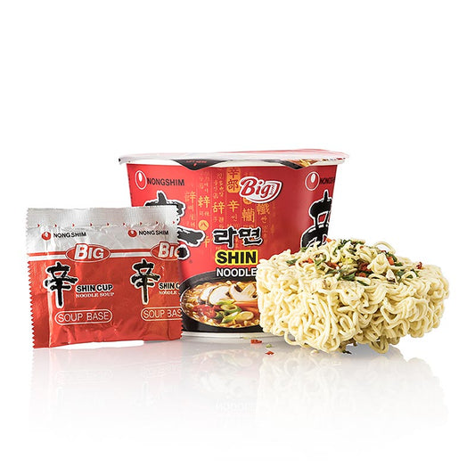  Nong Shim Instant Cup Nudeln Ramyun Shini Big Bowl, sehr scharf, 114 g, ideal für schnelle Mahlzeiten unterwegs (German)