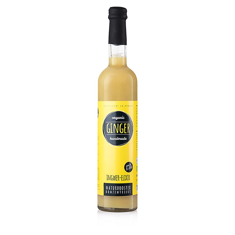 Organic 500 ml Ginger Elixir from Obsthof Retter, rich in Ingwerextrakt