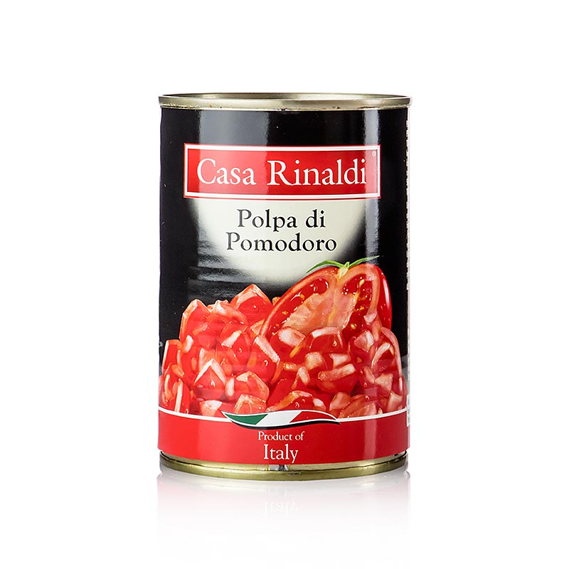 Tomatenfruchtfleisch (polpa Pomodoro) Casa Rinaldi, 400 g, high-quality Italian tomato pulp in a 400 g can