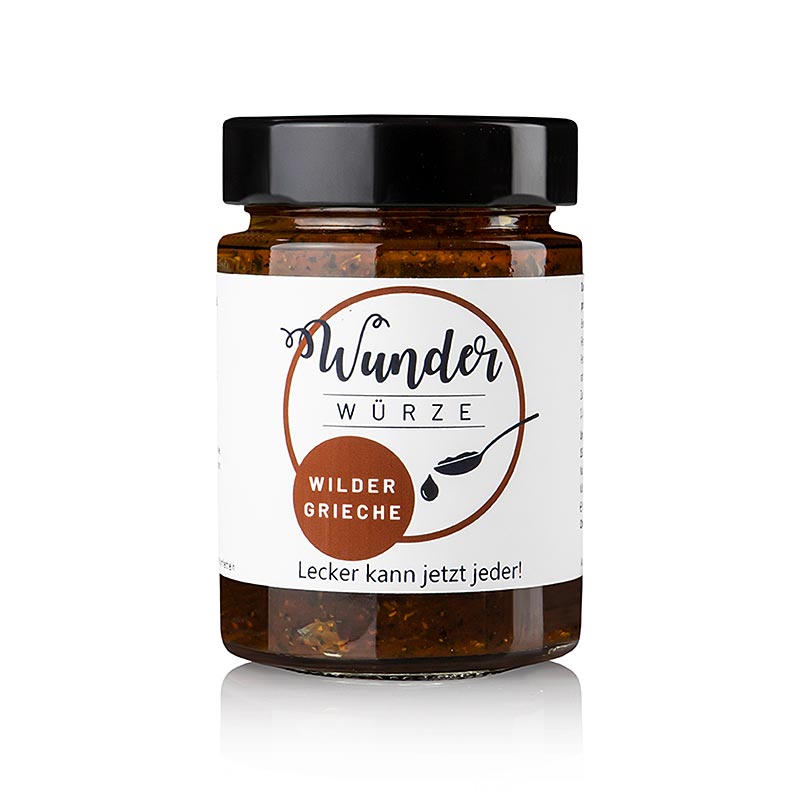 English: Wunderwürze Wilder Grieche marinade in 165g packaging from eatventure