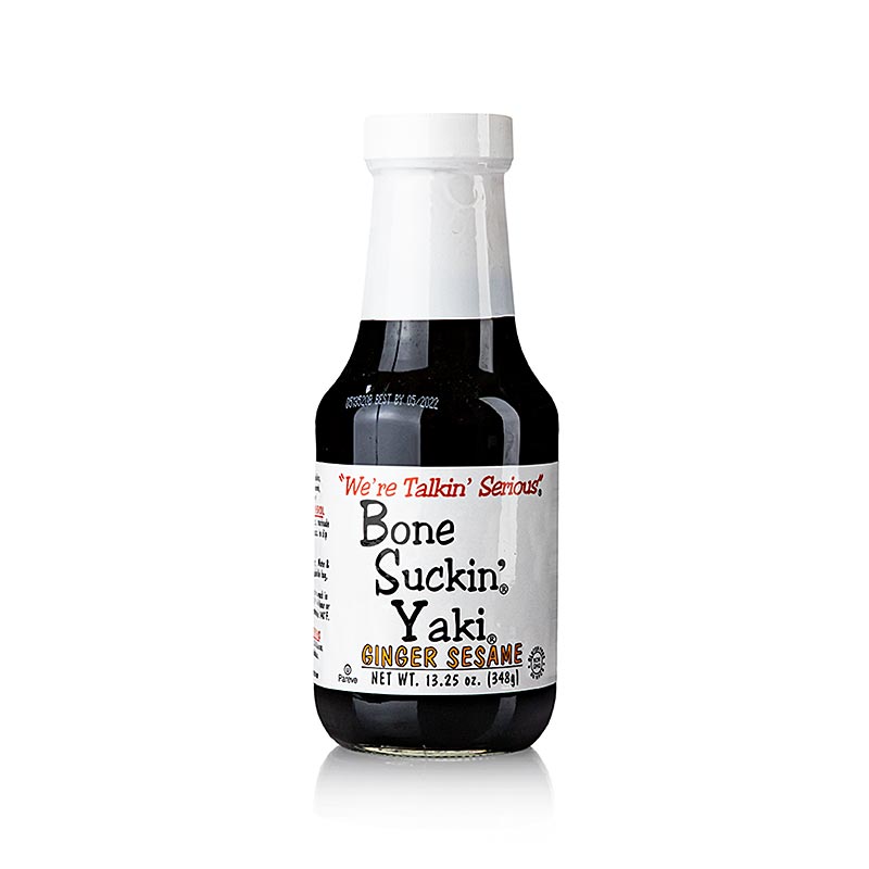 Bone Suckin´ Yaki Sauce, Ginger Sesame, Ford´s Food, 295 ml - leckere Gewürzsoße für Asiatische Küche, hergestellt von Ford´s Food