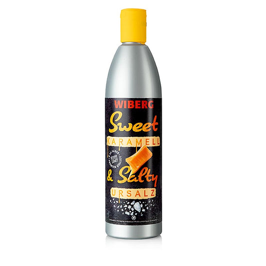 500ml bottle of WIBERG Sauce Sweet and Salty - Karamell & Ursalz, perfect for adding a delicious blend of caramel and sea salt flavors to your dishes