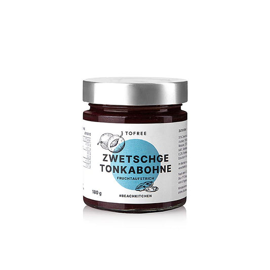 TOFREE-north - Fruchtaufstrich Zwetschke - Tonkabohne, 180 g: A delicious plum spread with a hint of tonka bean, perfect for breakfast or snacks