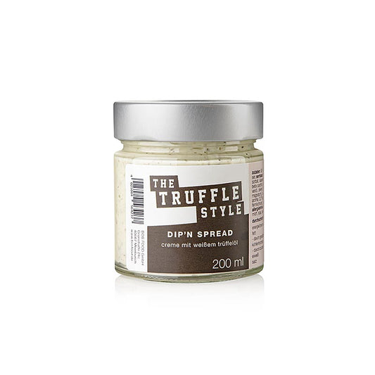 English: A 200 ml bottle of Ernst Petry's Serious Taste the double truffle sauce, a rich and flavorful condiment perfect for enhancing your favorite dishes