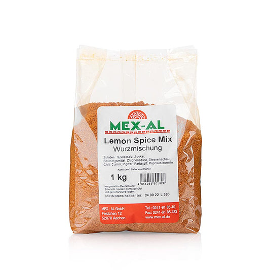 Organic Lemon Spice Mix, Wüzmischung by MEX-AL, 1 kg packaging (English)