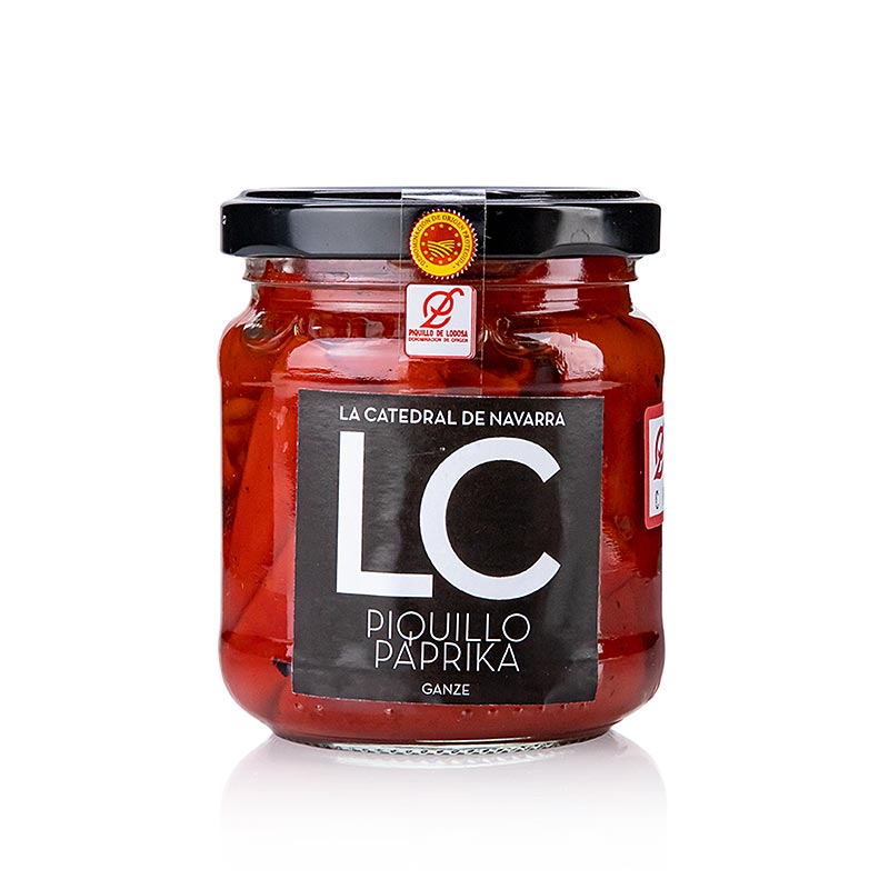 Pimiento Piquillo de Lodosa - Piquillopaprika, DOP/gU, LC, 190 g, hochwertiges Produkt aus Spanien, perfekt für mediterrane Gerichte