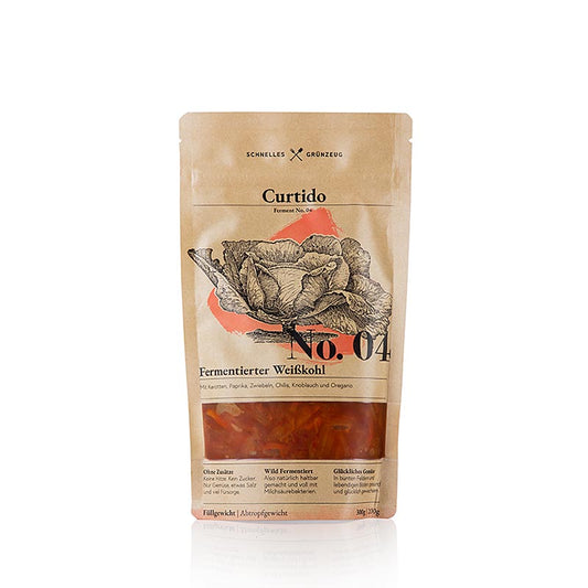 Schnelles Grünzeug - No. 4 Curtido (fermentierter Weißkohl mit Paprika & Chili), 330 g