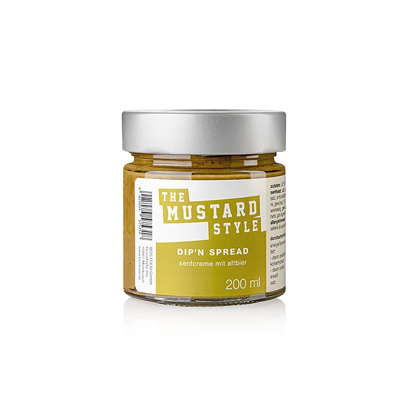 200 ml bottle of Ernst Petry's 'Serious Taste' mustard, also known as Senf (English)