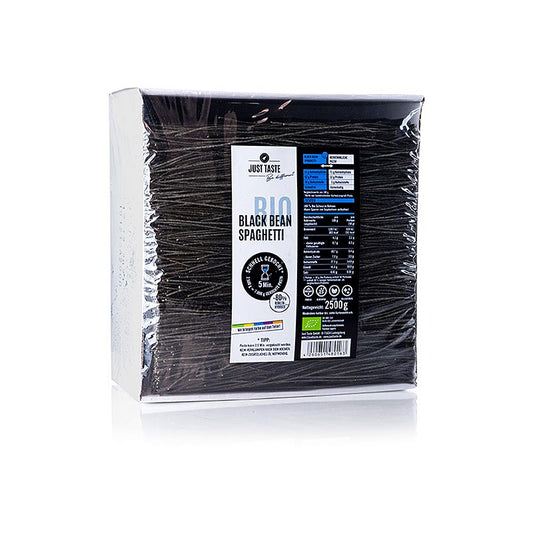 Schwarze Bohnen-Spaghetti von Just Taste, glutenfrei, organisch, 2,5 kg, für eine gesunde Ernährung