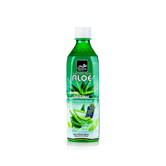 Aloe Vera Drink, Natural, Tropical, 500 ml, refreshing beverage with pure aloe vera juice and tropical fruit flavors