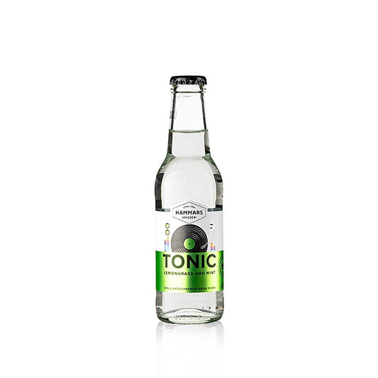 Refreshing Hammars Tonic Lemongrass & Mint, 200 ml bottle from Sweden