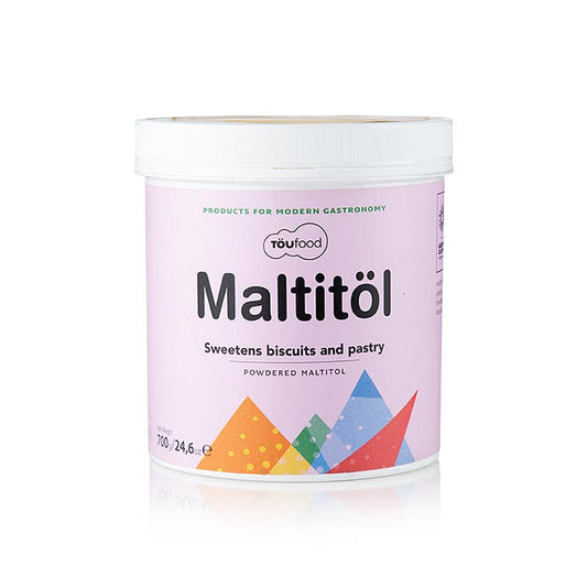 700g package of TÖUFOOD MALTITÖL, a sugar substitute made with Maltitol