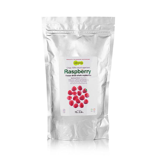 TÖUFOOD LYOFËELING RASPBËRRY, gefriergetrocknete Himbeeren, ganz, 75 g