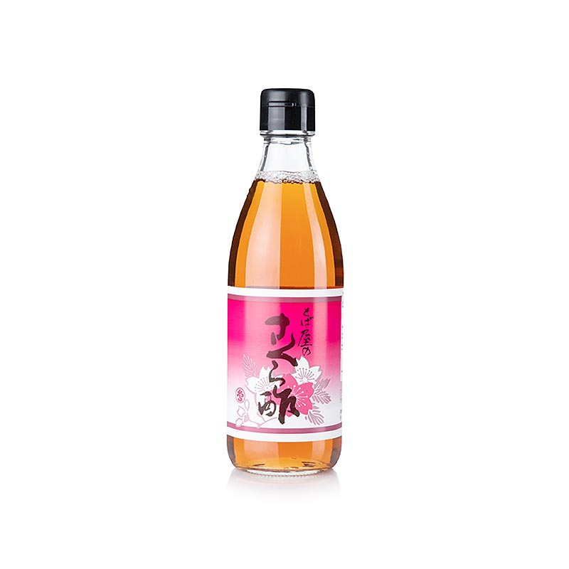 360 ml bottle of Schwarzer Reis-Essig mit Sakura Kirschblüten, a unique and flavorful Japanese vinegar with cherry blossom infusion