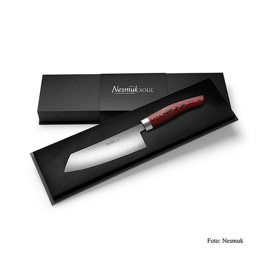 High-quality Nesmuk Soul 30 Kochmesser with 140mm blade, stylish Micarta Red Griff handle, perfect for precision cooking tasks