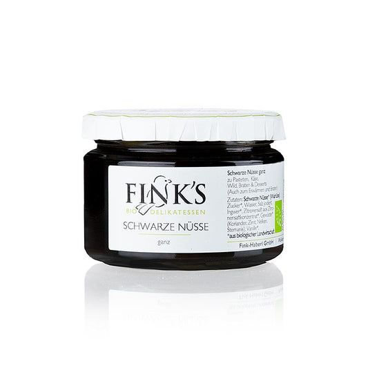 Organic Finks Delikatessen Schwarze Walnüsse (ganz) in kräftigem Sirup, 270g product image