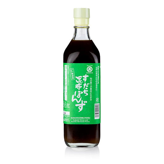 Sudachi Kombu Ponzu, a 700 ml bottle featuring a blend of soy sauce and sudashi juice, perfect for adding a tangy and savory flavor to your dishes