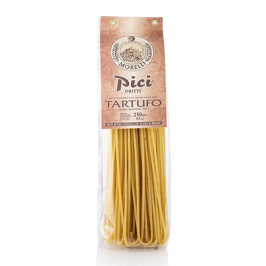 Nudeln Pici Dritti Tartufo (mit Trüffel), Morelli 1860, 250 g - handgemachte Trüffelnudeln in traditioneller italienischer Verpackung