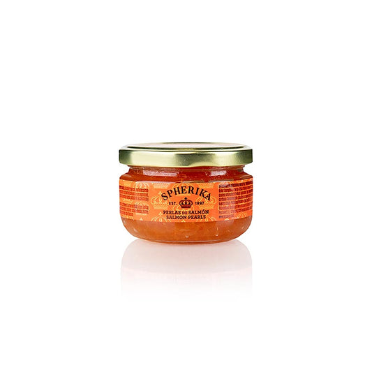 Würzkaviar Perlas al Salmon - mit Lachs, Spherical, 100 g, a gourmet seasoning product with salmon-infused spherical beads