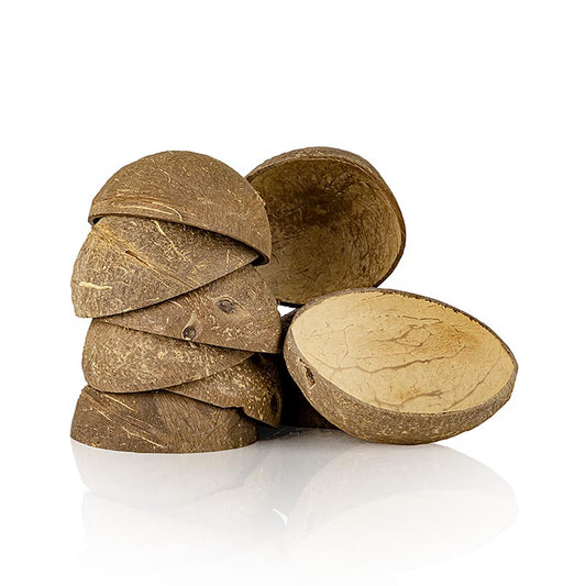 10 halves of coconut shells, each measuring 8x11x4cm, 100% Chef (PC/68760), set of 10 pieces