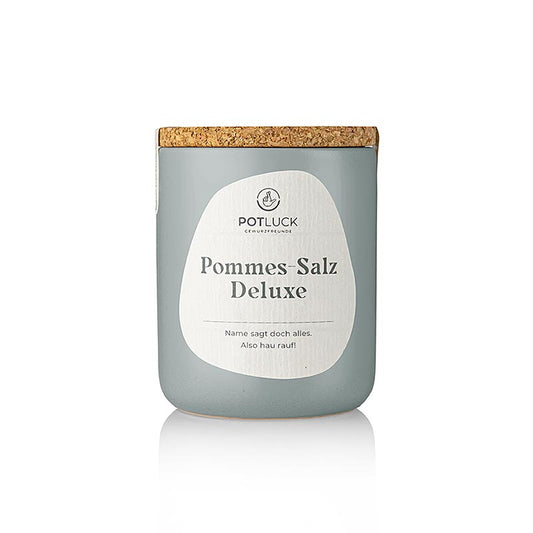 Delicious and savory POTLUCK Pommes Salz Deluxe, 90 g, perfect for snacking (English)