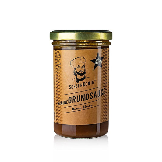 Sossenkönig - Demi Glace, küchenfertige Sauce, 250 ml - perfekte Ergänzung für herzhafte Gerichte und Fleischgerichte