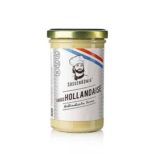 Sossenkönig - Hollandaise, küchenfertige Sauce, 250 ml - leckere und cremige Sauce für vielseitigen Genuss in der Küche