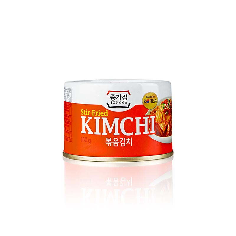 Authentisches koreanisches Kimchi - eingelegter Chinakohl von Jongga, 160 g, in der Pfanne gebraten und köstlich gewürzt (German)