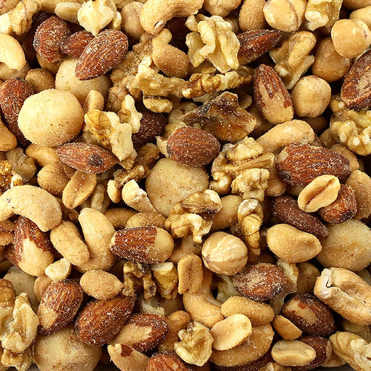 A 1 kg bag of Gewürzgarten Premium Barsnacks Nuss & Kern Mix, a salty blend of nuts and seeds for snacking