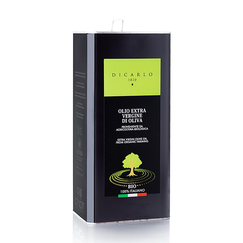 Natives Olivenöl Extra Oil EVO Di Carlo, BIO, 5 l, made from organic olives, cold-pressed for maximum flavor and freshness