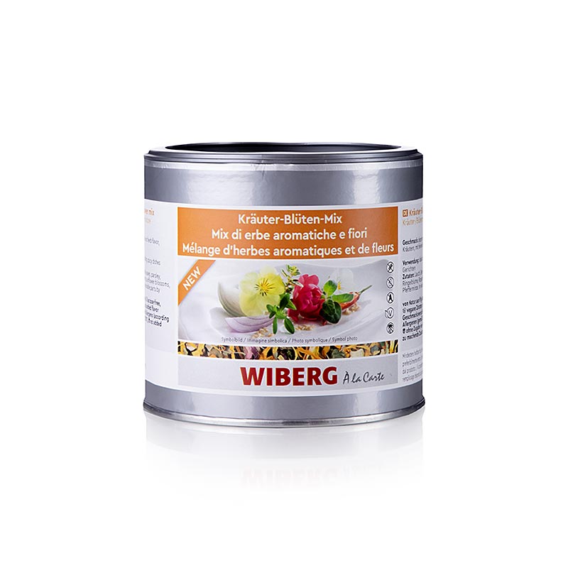 German

Alt Text: Wiberg Würz Blüten Mix, eine aromatische Blüten- und Kräutermischung in einer 45 g Verpackung