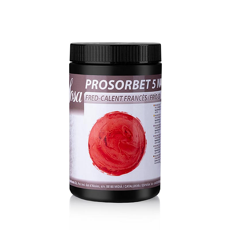 Alt text: Sosa Pro Sorbet 5, für kalt und heiß (38980), 500 g, ideal für die Herstellung von erfrischendem Sorbet für kalte und heiße Getränke (German)