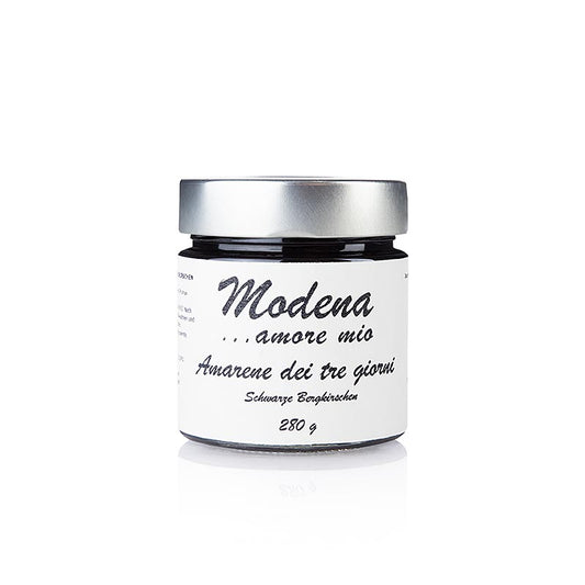 Amarena cherry fruit spread in 280 ml jar by Modena Amore Mio