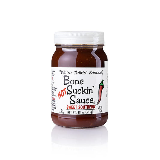 Bone Suckin' Sauce, Sweet Southern SPICY, Ford's Food, 420 ml - Würzige BBQ-Sauce perfekt für Fleisch, Fisch und Gemüse