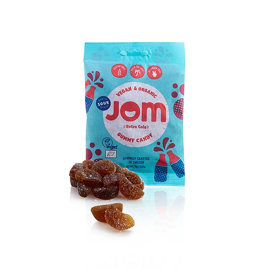 Saurer Retro-Cola-Gummibonbon von JOM, vegan und BIO, 70 g - köstliche vegane Leckerei