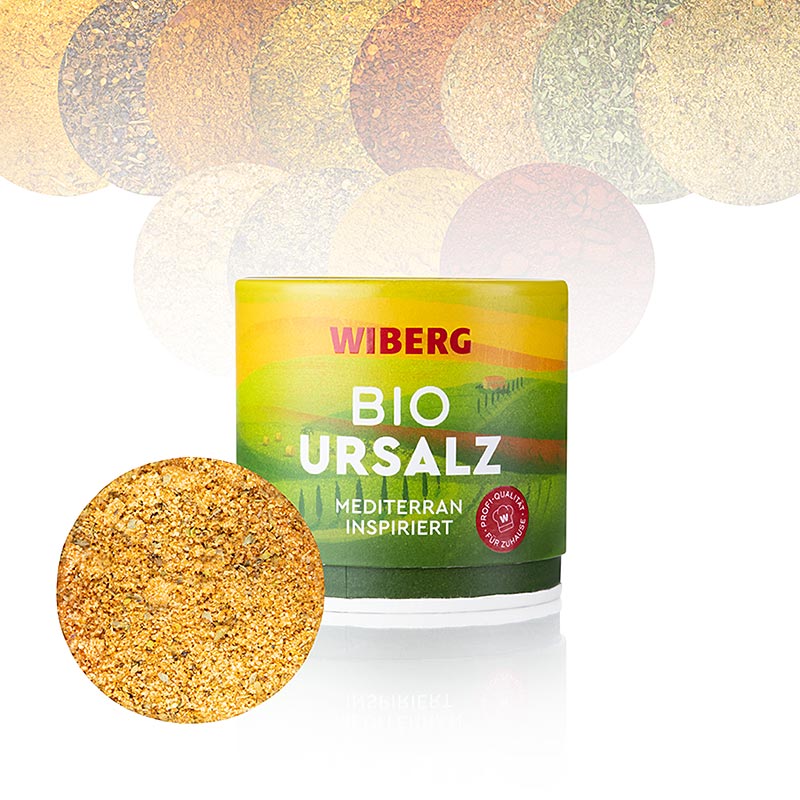 German

Bio-Kräutersalz Wiberg Ursalz Mediterran, 110 g, verfeinert mit mediterranen Kräutern