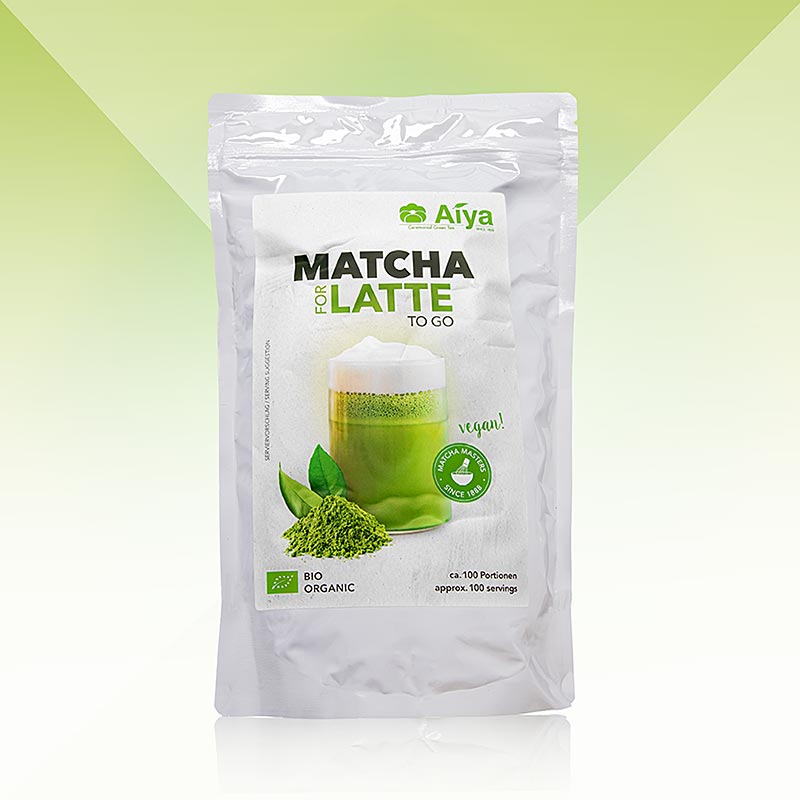 German: BIO Matcha für Latte, grüner Tee Mix von AIYA Professionals, 1 kg - hochwertiges und nachhaltiges Produkt für die Zubereitung von cremigen und köstlichen Matcha-Lattes